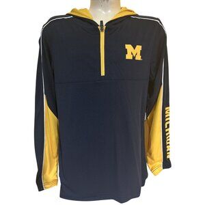 Michigan Wolverines Colosseum Long Sleeve Hooded Shirt Youth Medium 12-14 NWT!